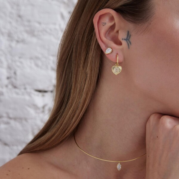 Badem Taşlı Choker | 925 Gümüş - 1