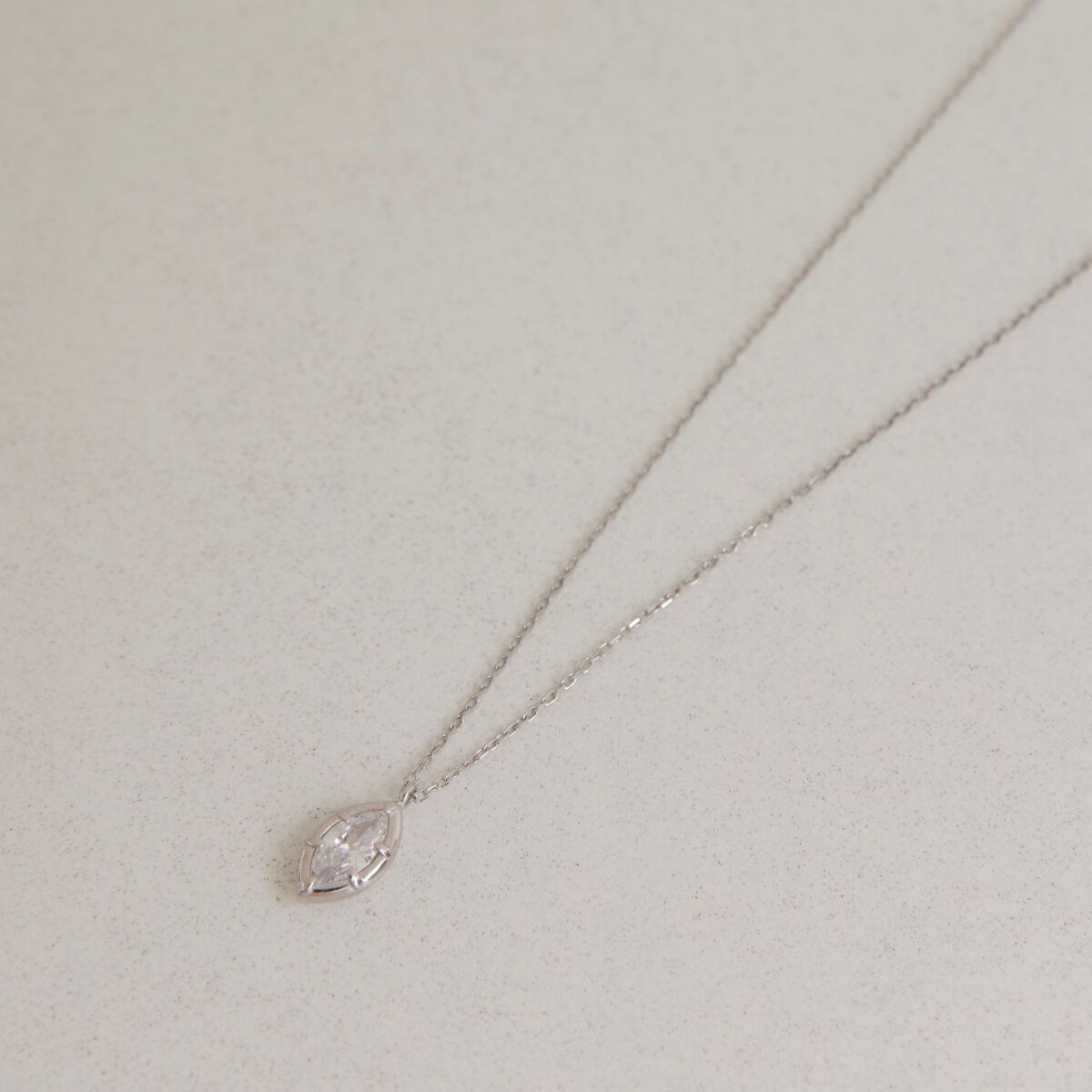 Badem Taşlı Kolye | 925 Ayar Gümüş - 4