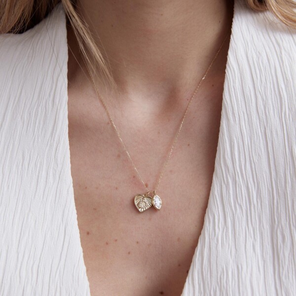 Badem Taşlı Kolye | 925 Ayar Gümüş - 3