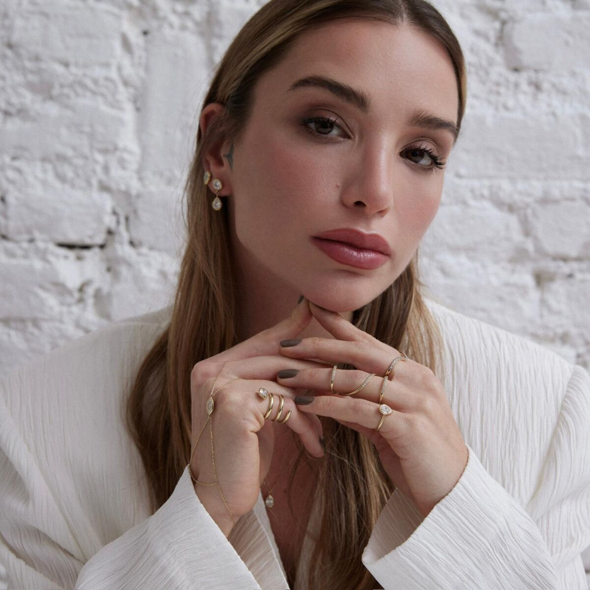 Badem Taşlı Şahmeran | 14 Ayar Altın - 1