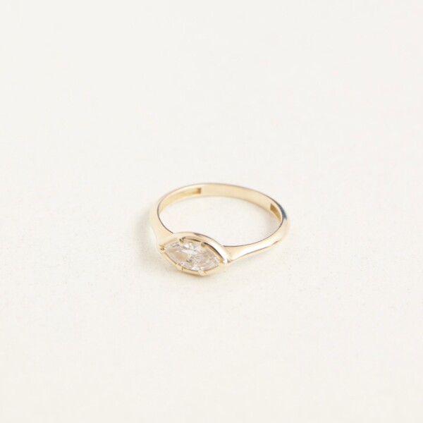 Badem Taşlı Yüzük | 925 Ayar Gümüş - Fi Season