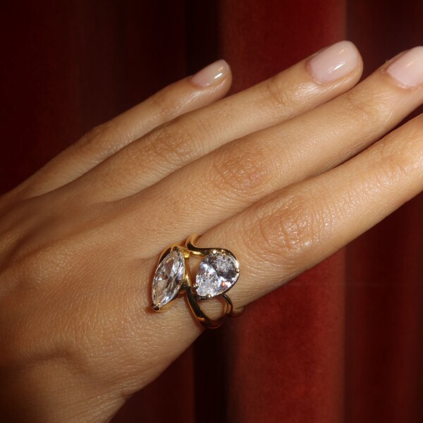 Badem Taşlı Yüzük | 925 Gümüş - 3