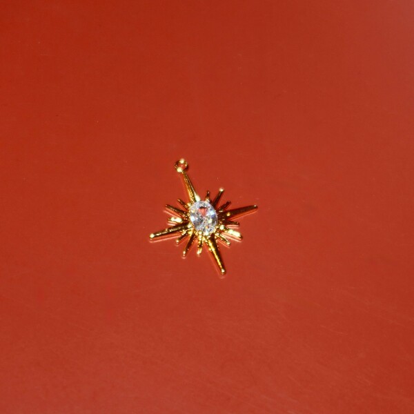 Beyaz Taşlı Büyük Kutup Yıldızı Figürlü Charm - Fi Season