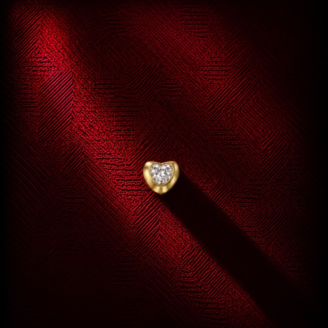 Beyaz Taşlı Kalp Charm | 925 Gümüş - 1
