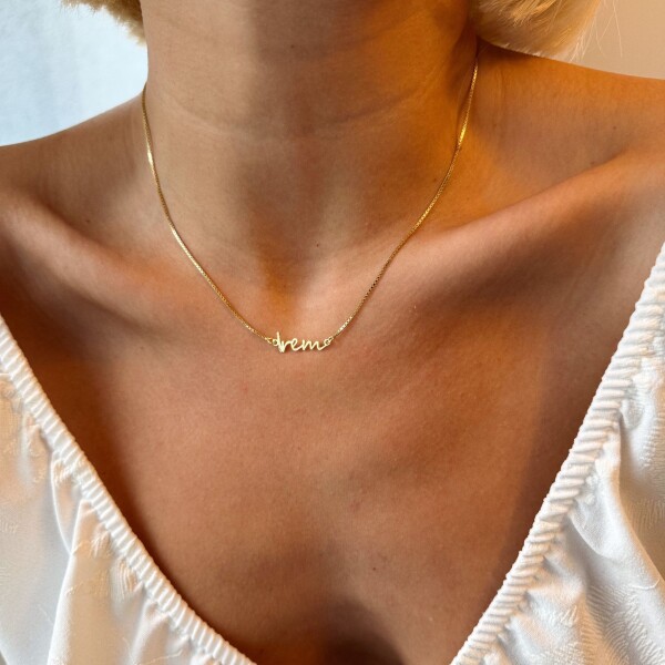 Boru Zincirli İsim Kolye | 925 Gümüş - Fi Season