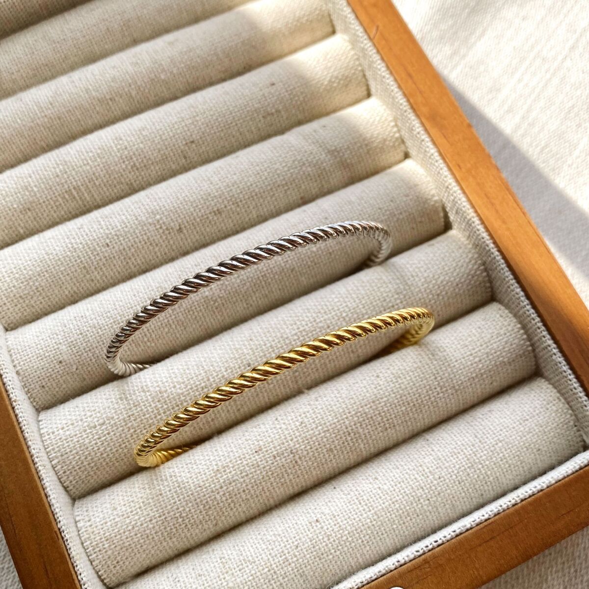 Burgulu Demir Bilezik | 925 Gümüş - 1