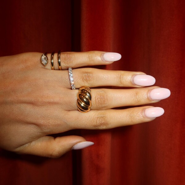 Burgulu Kalın Yüzük | 14 Ayar Altın - Fi Season