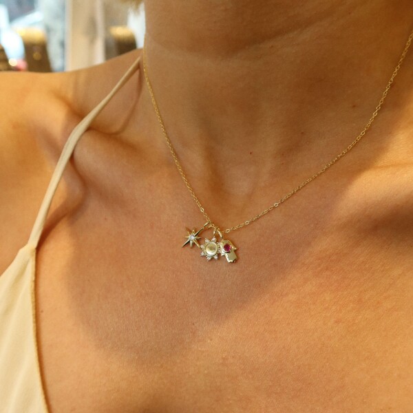 Charmlı Fatma Ana Eli Kolye | 925 Gümüş - 1