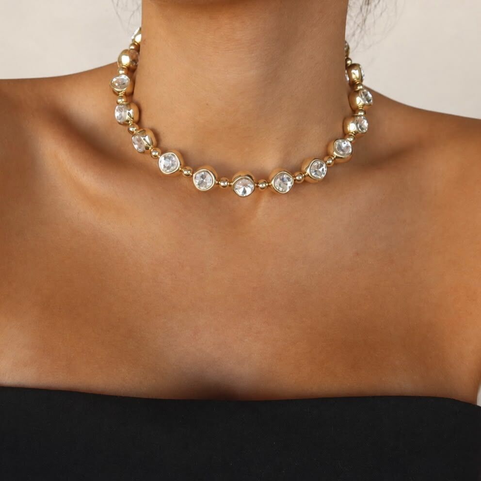 Daire Taşlı Choker - 2