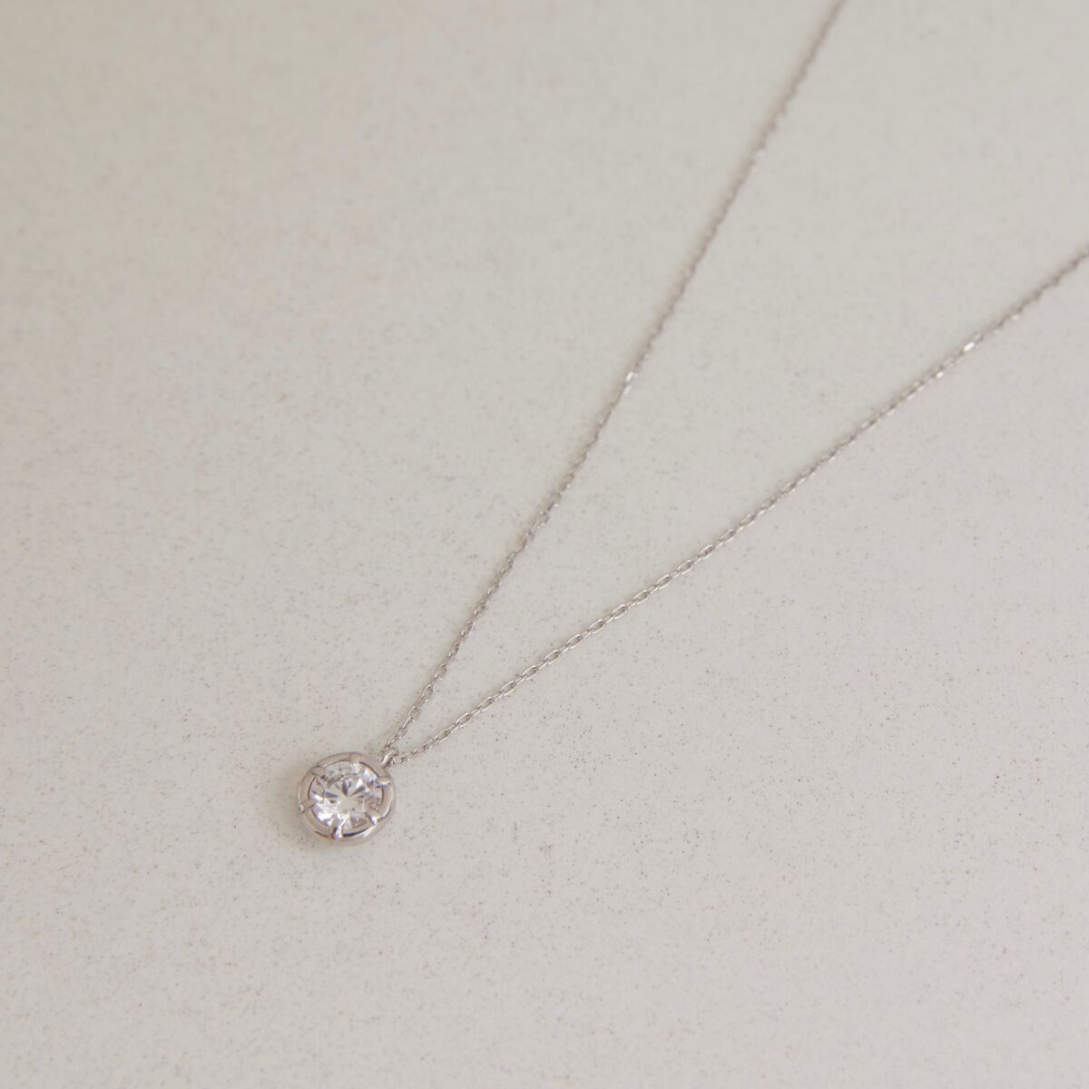 Daire Taşlı Kolye | 925 Ayar Gümüş - 4