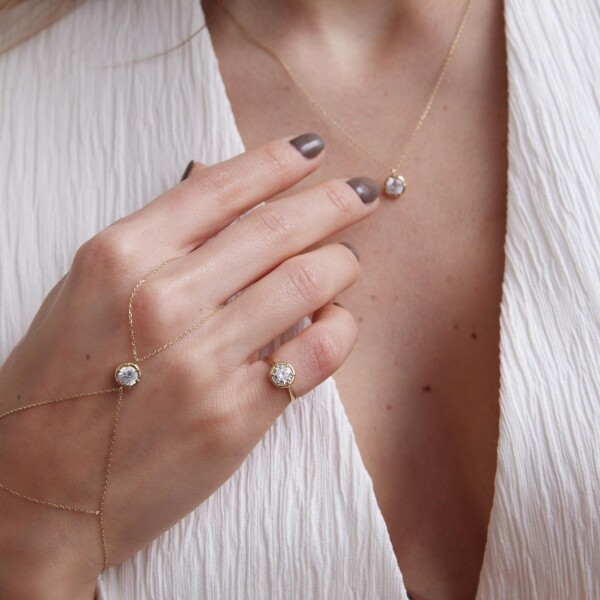 Daire Taşlı Yüzük | 925 Ayar Gümüş - Fi Season (1)