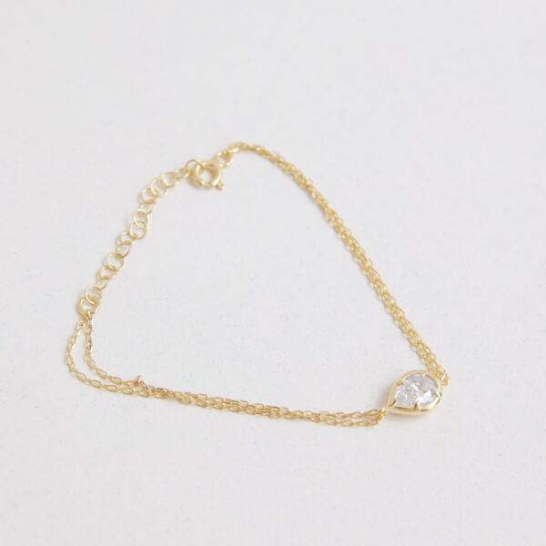 Damla Taşlı Bileklik | 925 Gümüş - 1