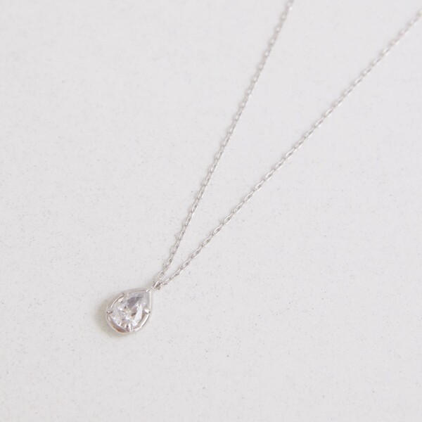 Damla Taşlı Kolye | 925 Ayar Gümüş - 4