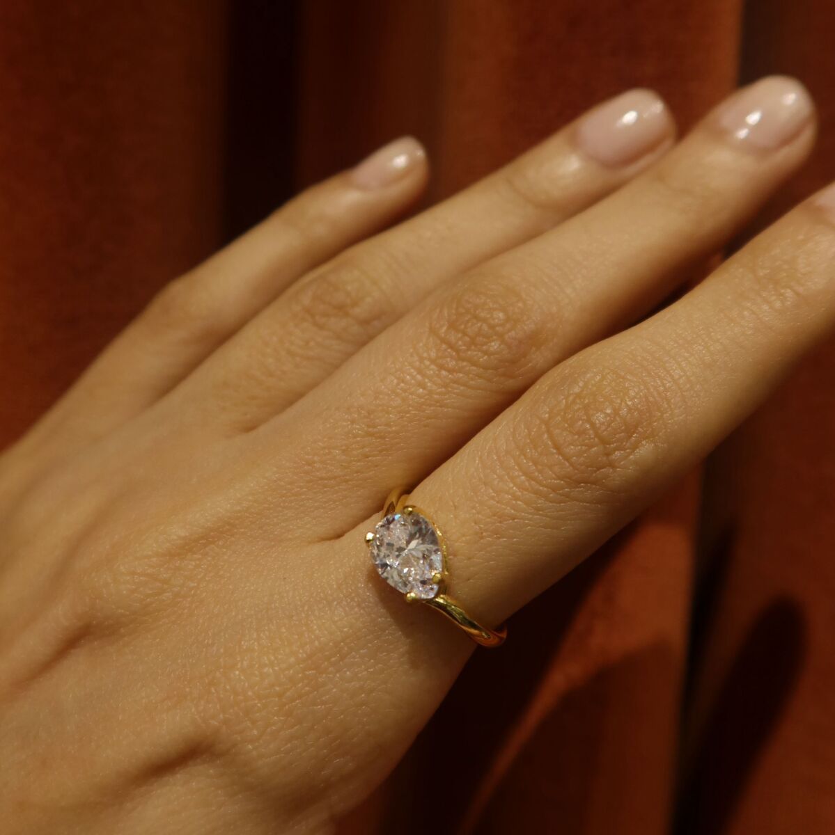 Damla Taşlı Yüzük | 925 Gümüş - 1