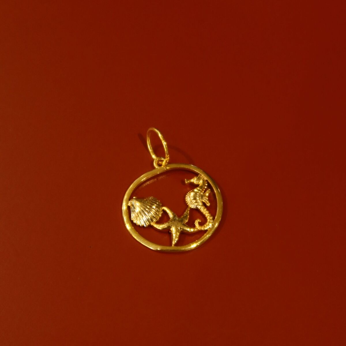 Deniz Kabuğu Figürlü Çember Charm - 1