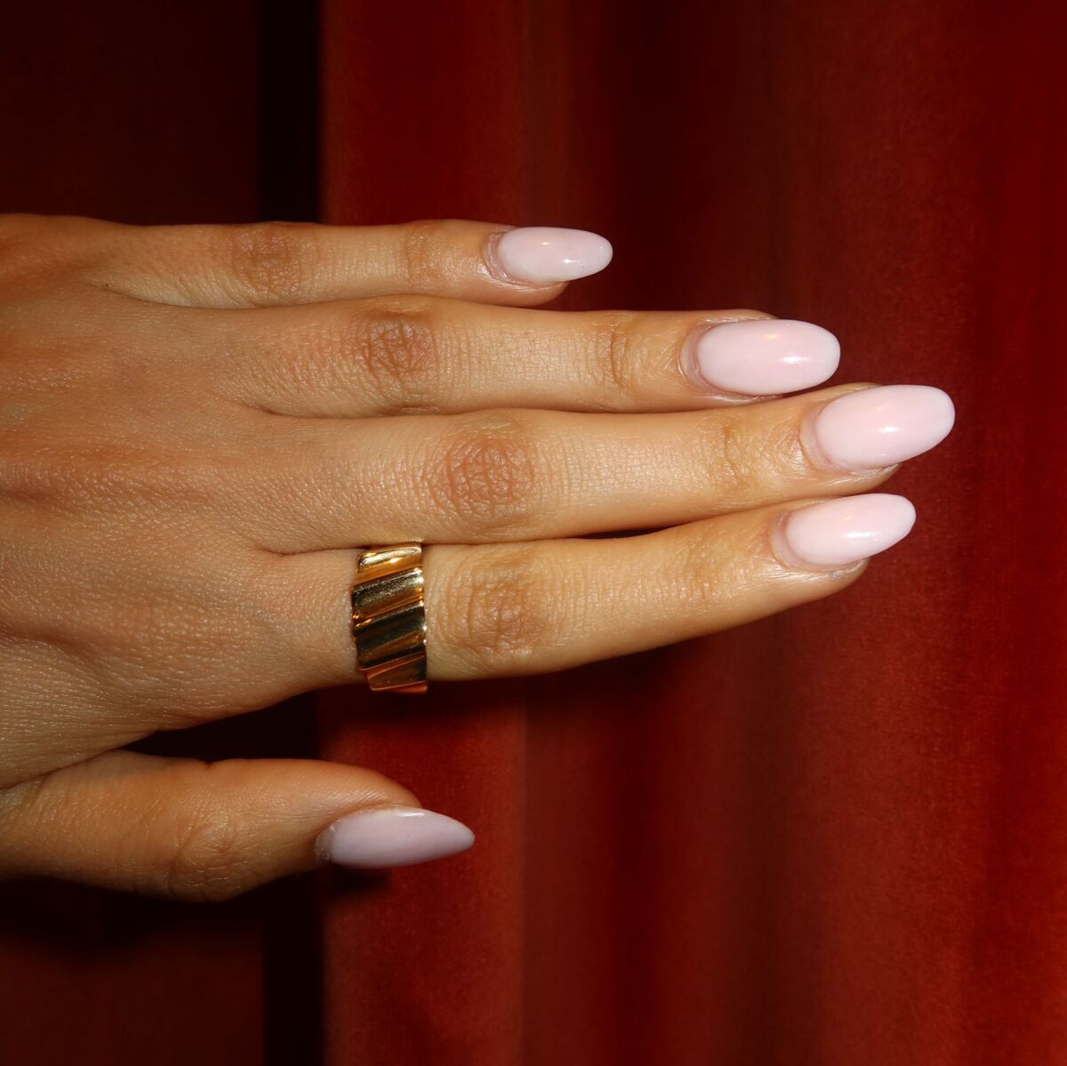 Dikdörtgen Çizgili Yüzük | 14 Ayar Altın - 1