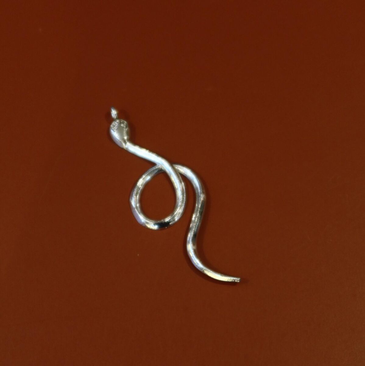 Gözleri Taşlı Yılan Figürlü Charm - 1