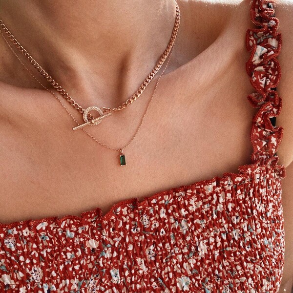 Halkalı Çubuk Choker | 925 Gümüş - 3