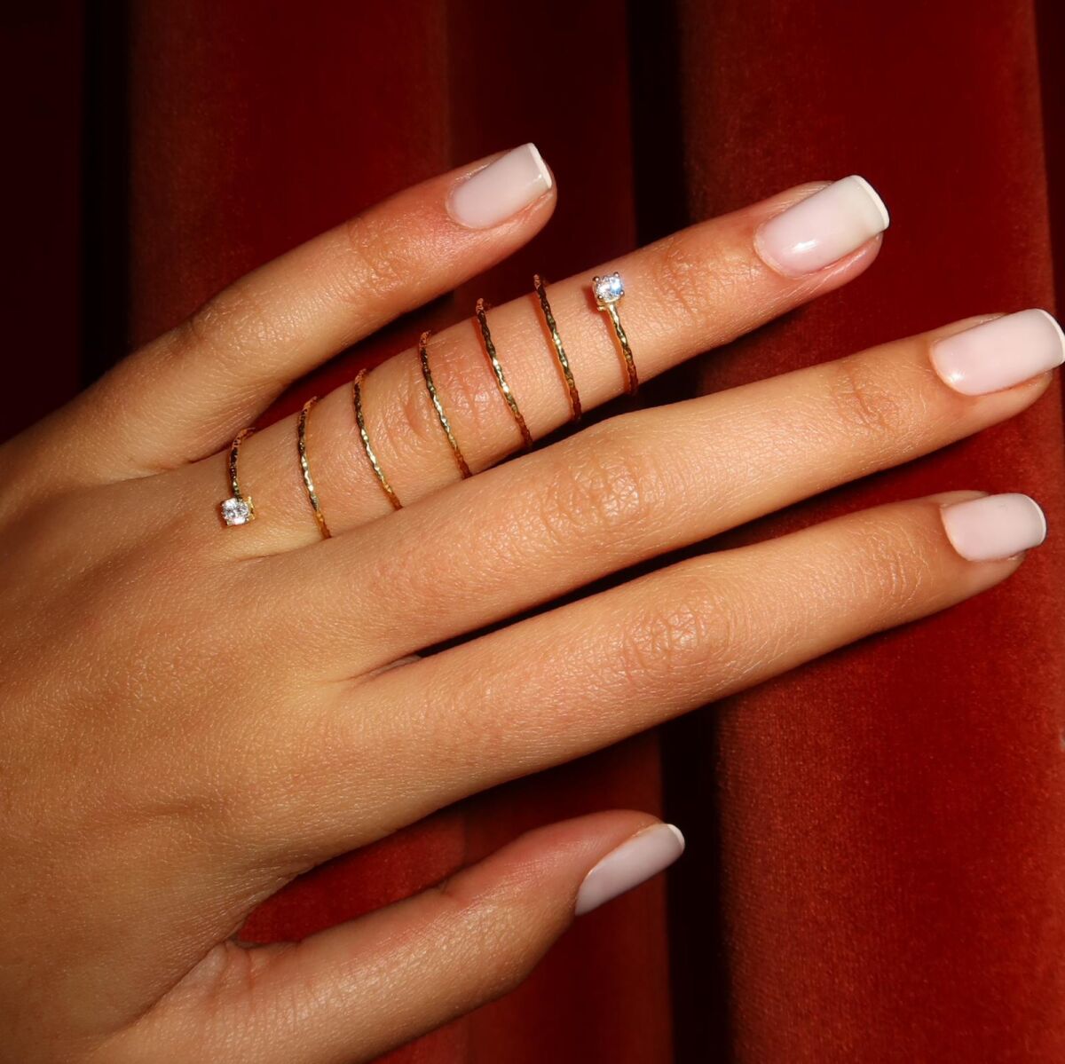 İki Taşlı Sarmal Yüzük | 925 Gümüş - 1