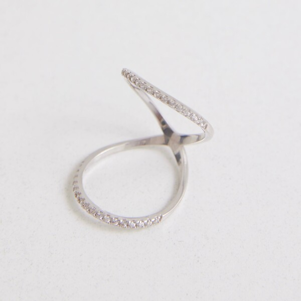 İkili Taşlı Yüzük | 14 Ayar Altın - 10