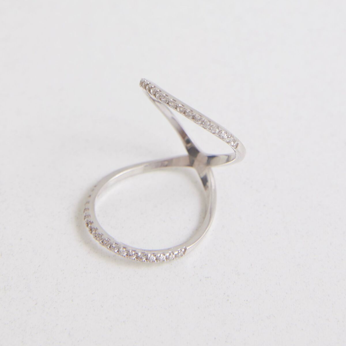 İkili Taşlı Yüzük | 14 Ayar Altın - 10