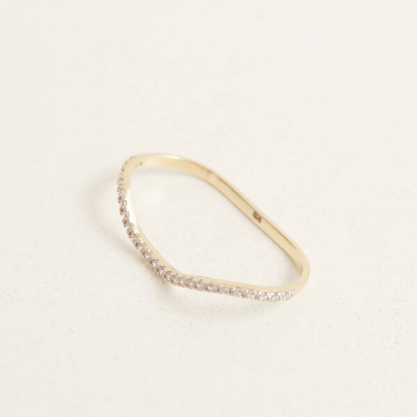 İkili Taşlı Yüzük | 14 Ayar Altın - 8