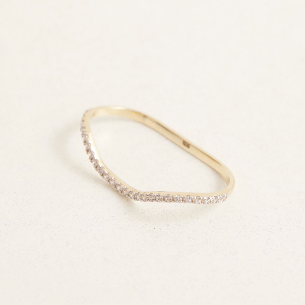 İkili Taşlı Yüzük | 14 Ayar Altın - 9