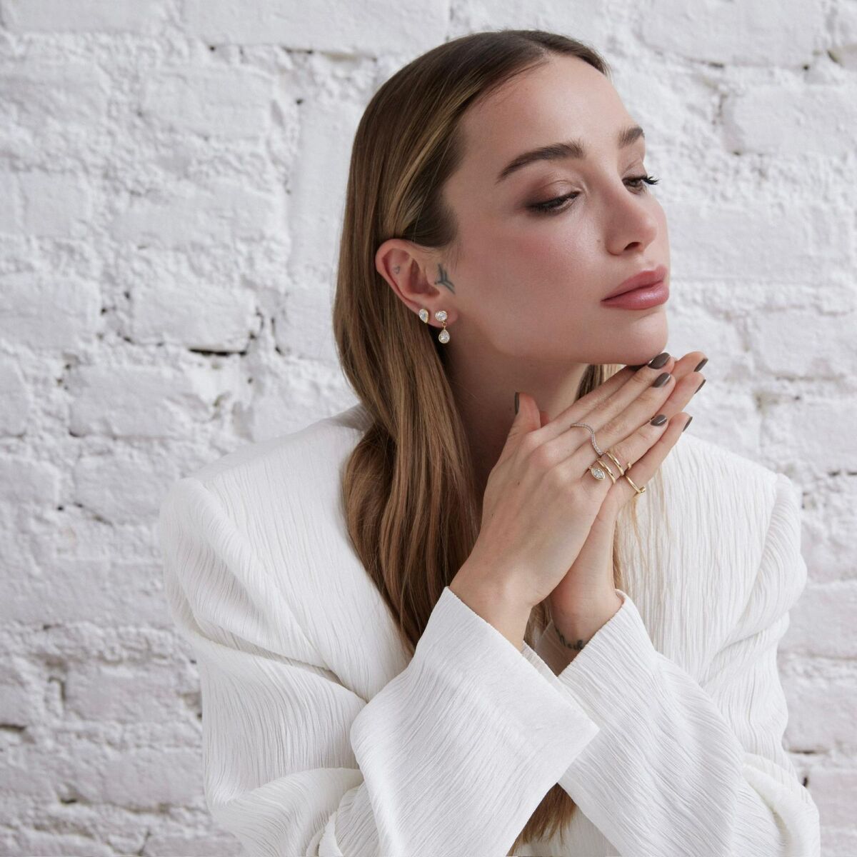 İkili Taşlı Yüzük | 14 Ayar Altın - 6