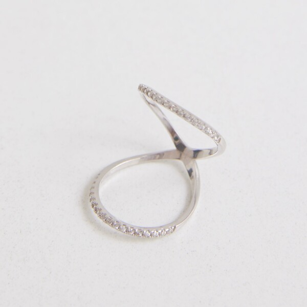 İkili Taşlı Yüzük | 925 Ayar Gümüş - 12