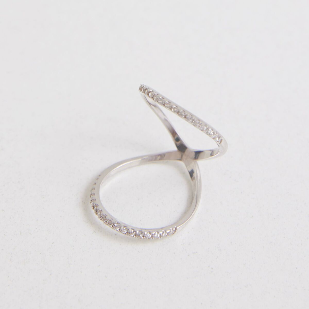 İkili Taşlı Yüzük | 925 Ayar Gümüş - 12