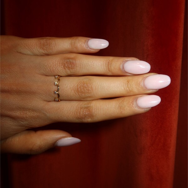 İnce Taşlı Yüzük | 14 Ayar Altın - 1