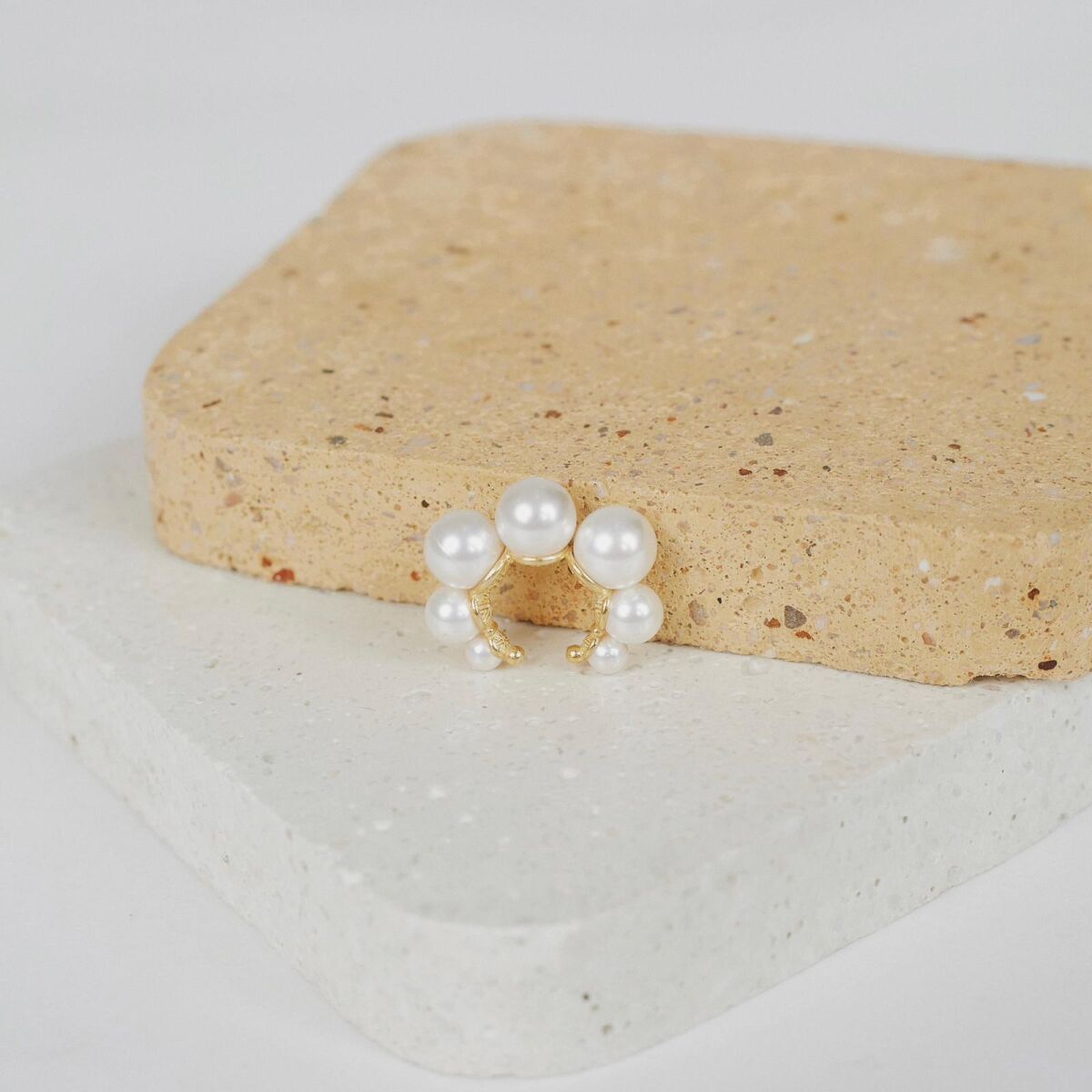 İnci Ear Cuff | 925 Gümüş - 2