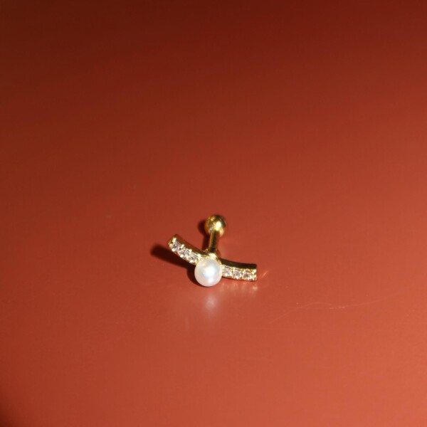 İncili Taşlı Piercing - 1