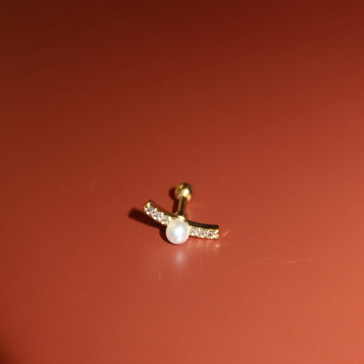 İncili Taşlı Piercing - 1