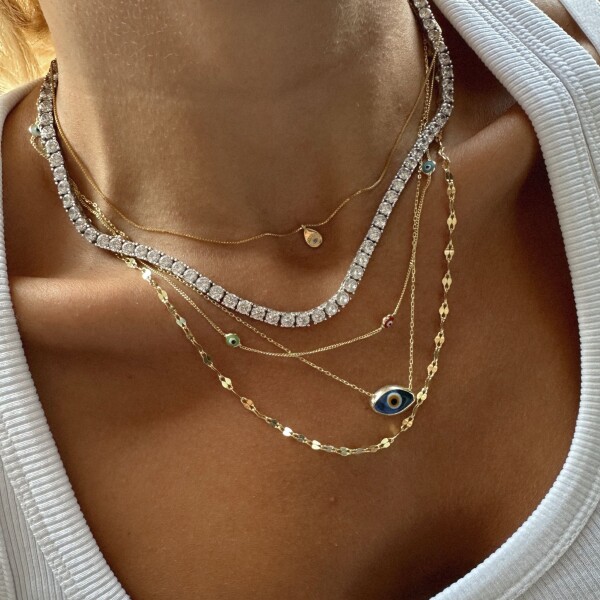 Kalın Su Yolu Choker | 925 Gümüş - 6