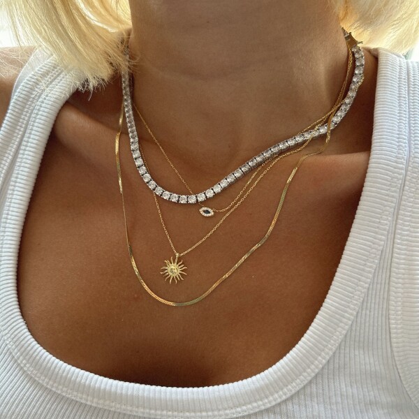 Kalın Su Yolu Choker | 925 Gümüş - 8