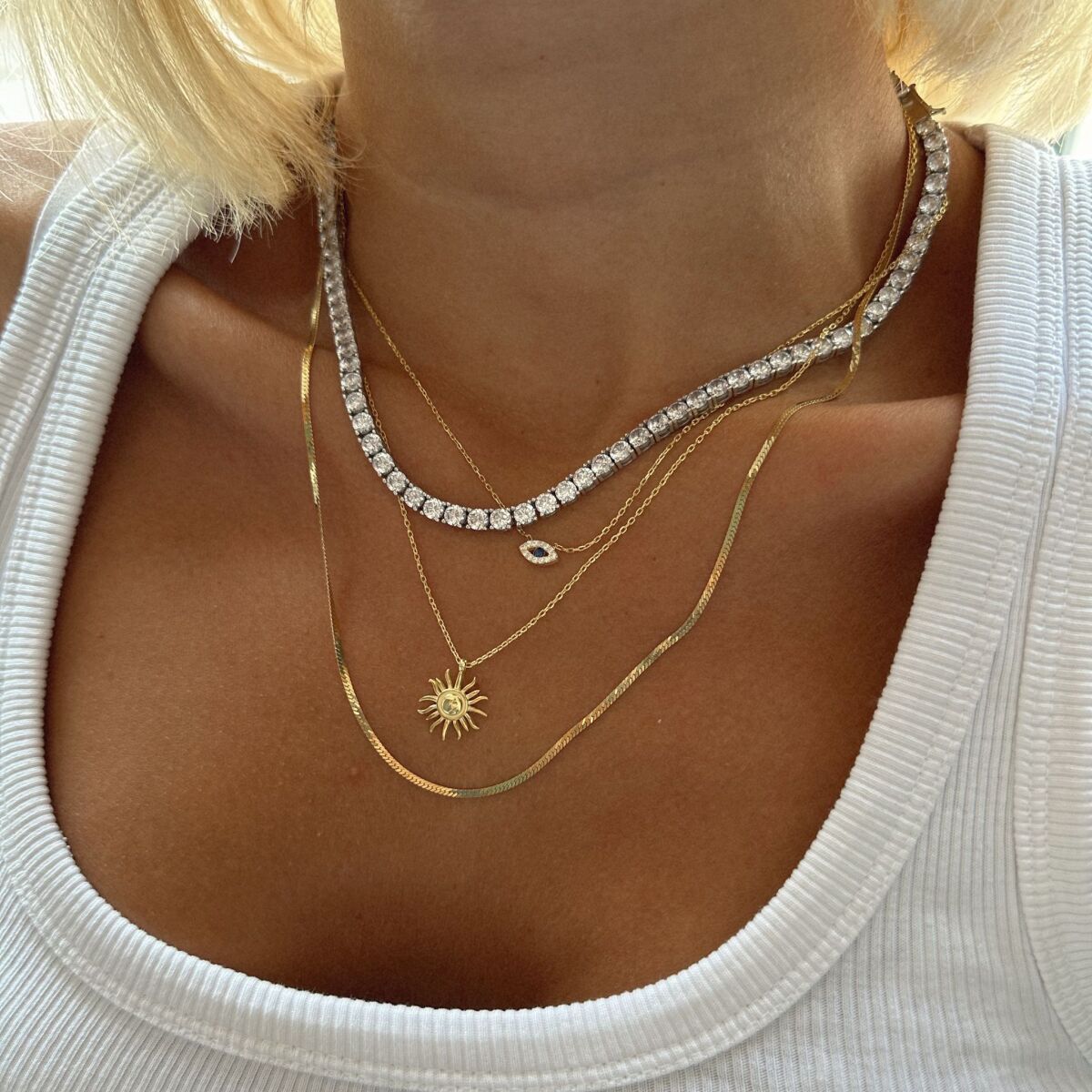 Kalın Su Yolu Choker | 925 Gümüş - 8
