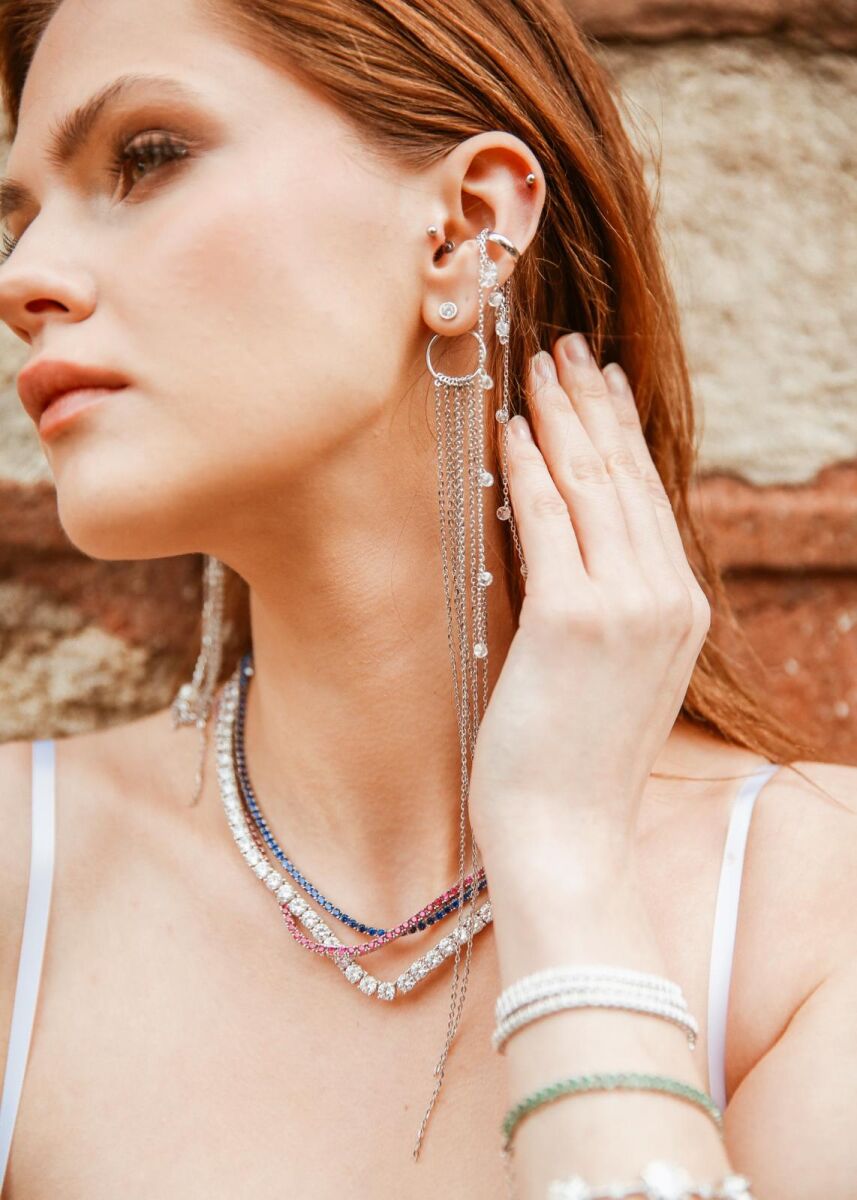 Kalın Su Yolu Choker | 925 Gümüş - 5