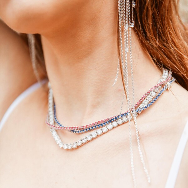 Kalın Su Yolu Choker | 925 Gümüş - 3