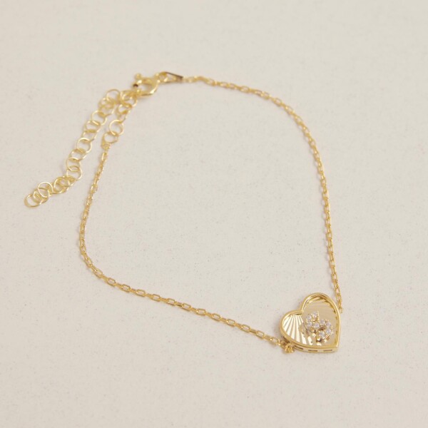 Kalpli Harf Bileklik | 14 Ayar Altın - Fi Season