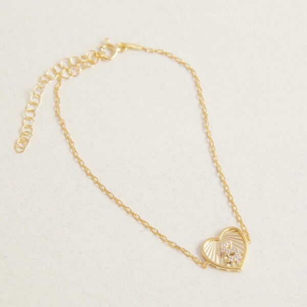 Kalpli Harf Bileklik | 925 Ayar Gümüş - 3