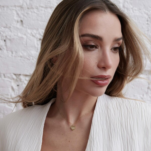 Kalpli Harf Kolye | 14 Ayar Altın - 3