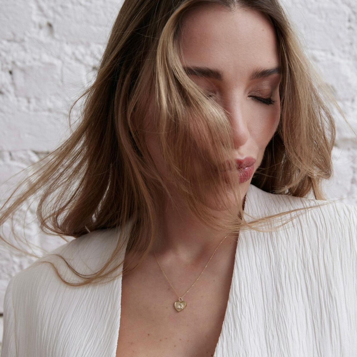 Kalpli Harf Kolye | 14 Ayar Altın - 5