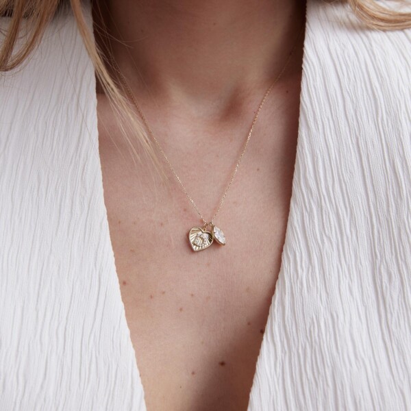 Kalpli Harf Kolye | 925 Ayar Gümüş - 6