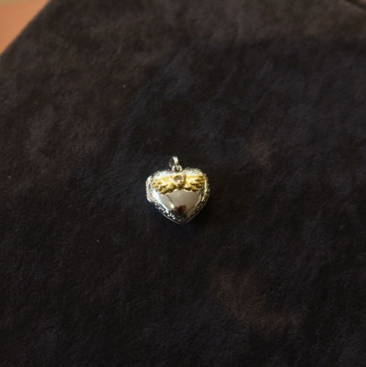 Kapaklı Taşlı Kalp Figürlü Charm - 1