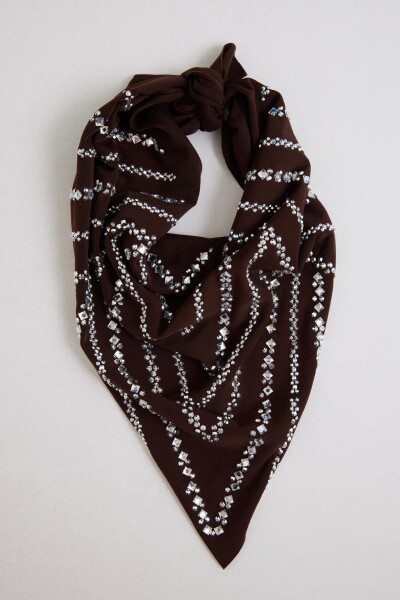 Kare Taşlı Fular - 3