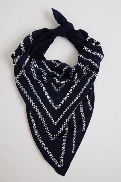 Kare Taşlı Fular - 4