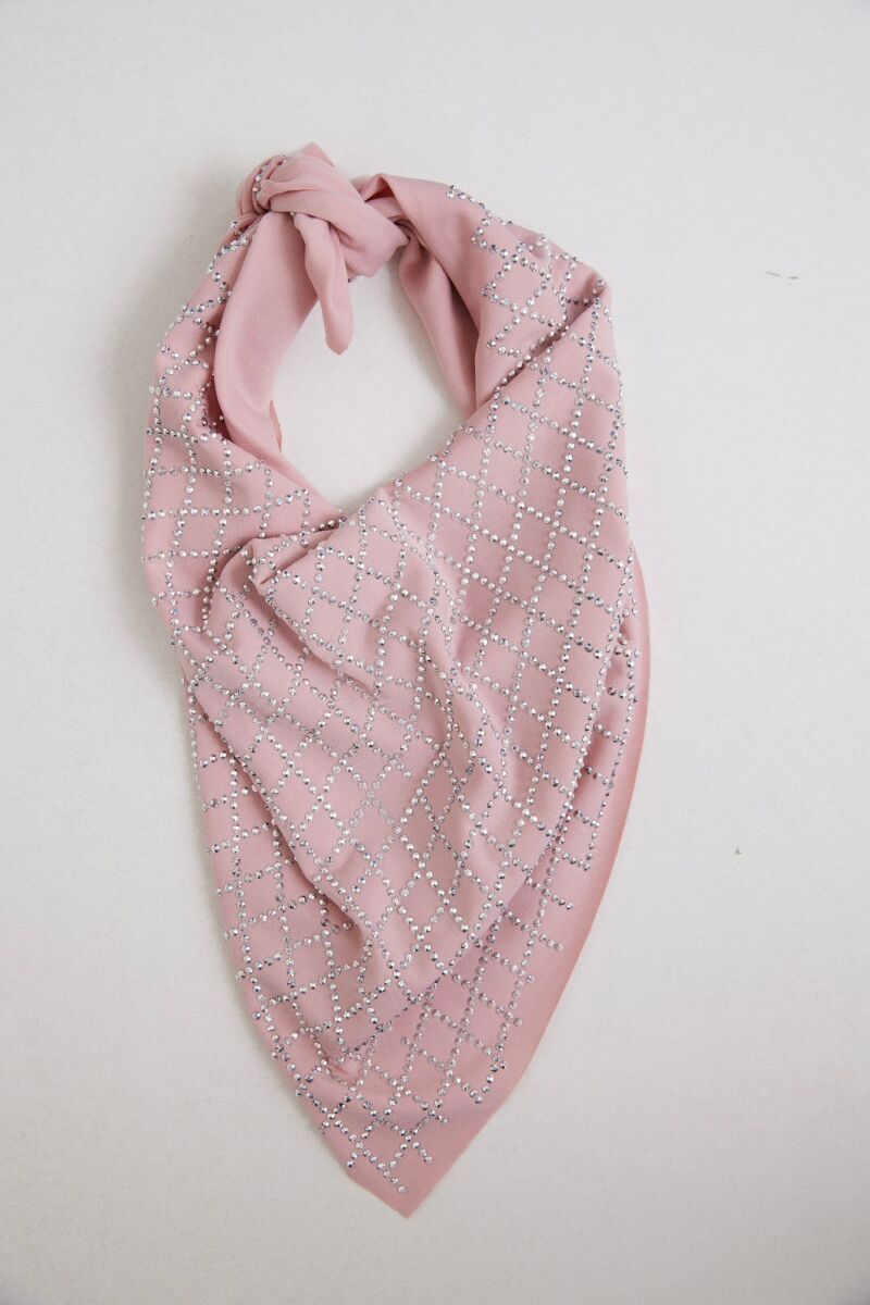 Kareli Taşlı Fular - 2