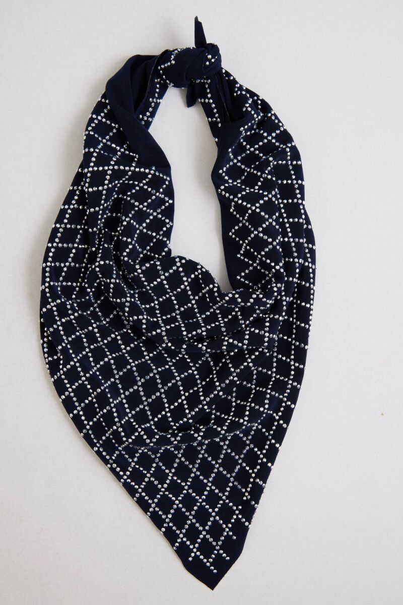 Kareli Taşlı Fular - 3