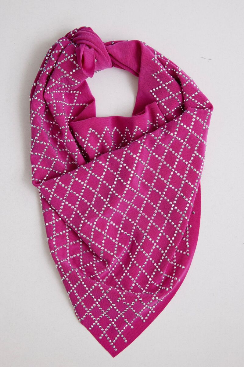 Kareli Taşlı Fular - 7